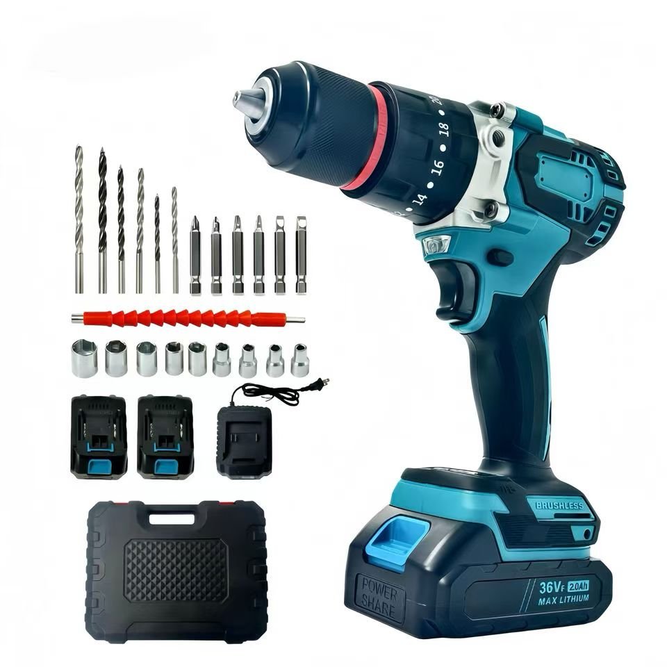 Wholesale Impact Drill Set Keyless Chuck Lithium Battery Screwdriver with Brushless Motor & Variable Speed OEM Customizable