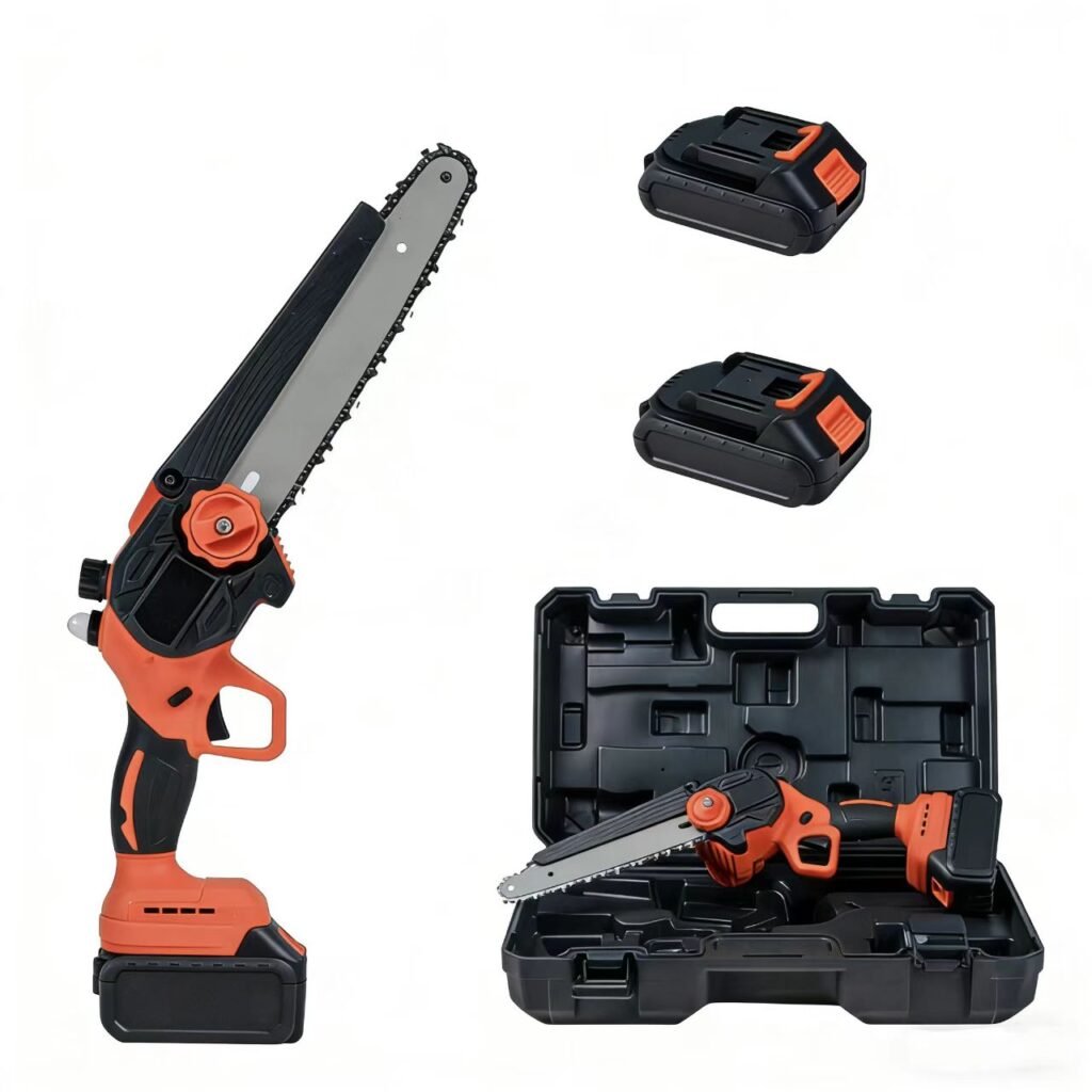 6-Inch Portable Electric Chainsaw DIY Grade Cordless Mini Brushy with 24V Lithium Battery Oil Pot Wood