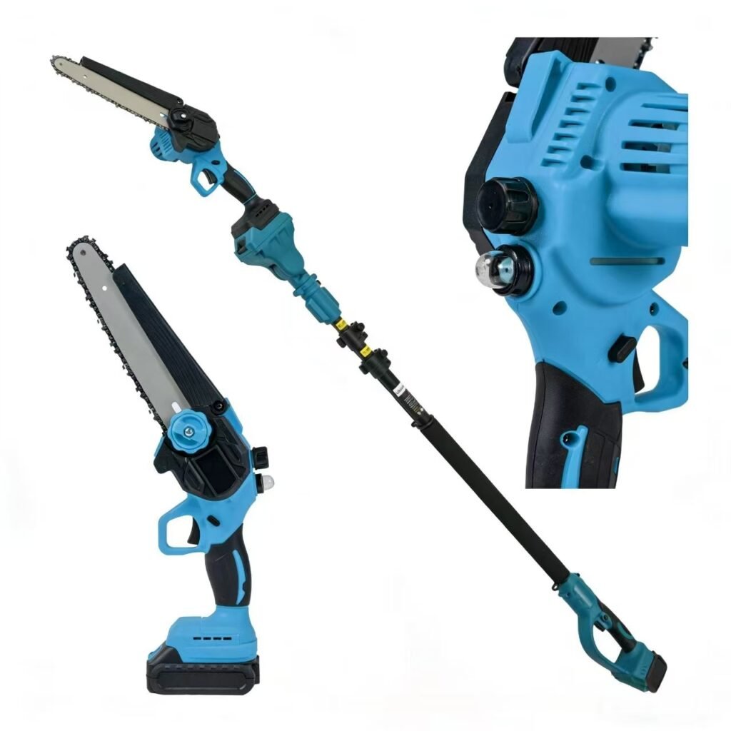 Electric Cordless Lithium Battery Garden Pruning Scissor Chain Saw Telescopic Pole Brushless Motor 800W DIY OEM Customizable