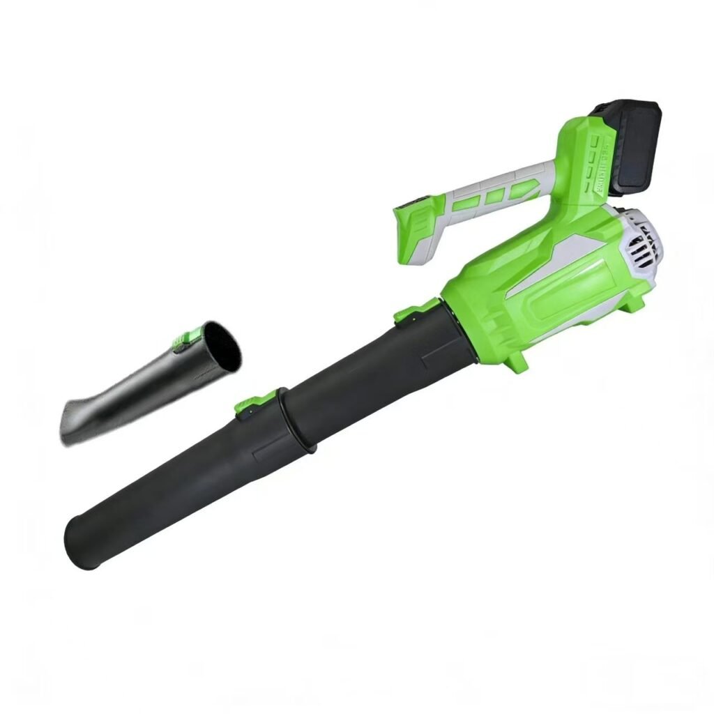 ndustrial Battery-Powered 1200W Brushless Motor Backpack Blower 40L Dust Bag Leaf Crushing Wheel 21V Cordless Lawn Garden